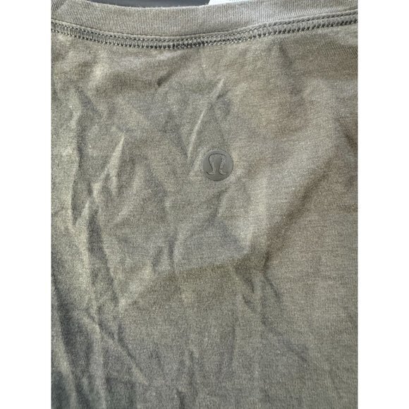 Lululemon Green Knot A Problem Long Sleeve Tie Front Top Dark Olive Sz 6 EUC - Picture 8 of 8